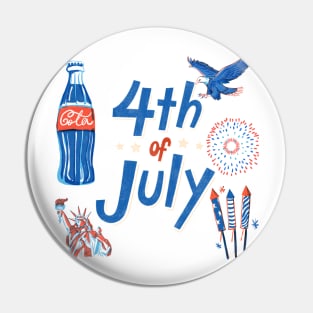 Fireworks and Freedom: A Patriotic Tribute on the 4th of July Pin