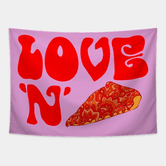 Love 'n' Pizza Tapestry by TimeTravellers