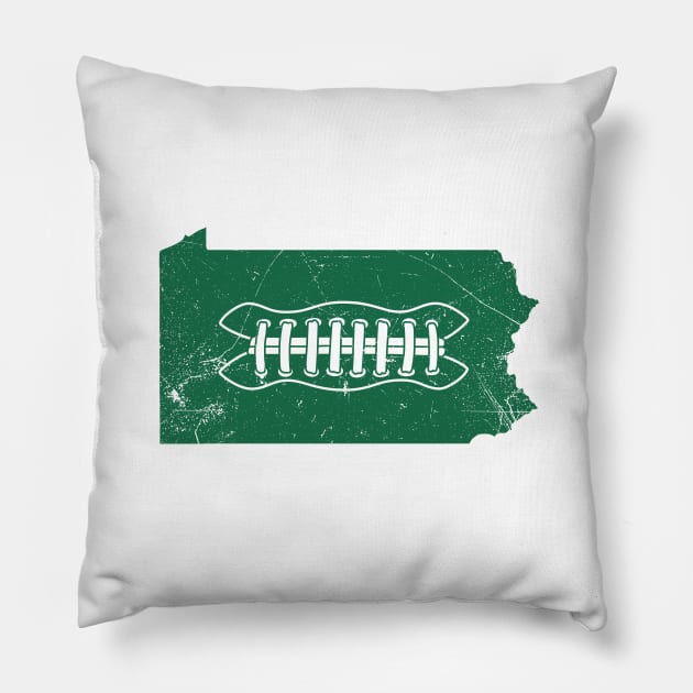 PA Football - White/Green Pillow by KFig21