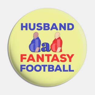 Husband Dad Fantasy Football Pin