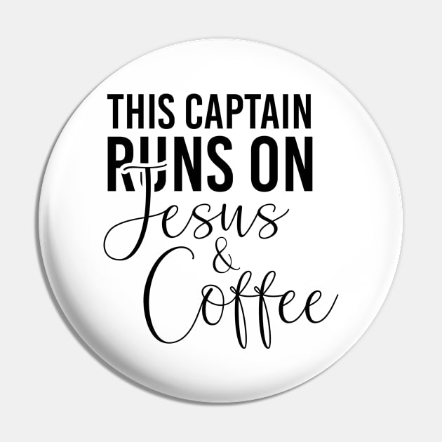This captain runs on Jesus and coffee job gifts. Perfect present for mother dad friend him or her Pin by SerenityByAlex