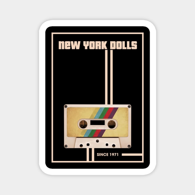 New York Dolls Music Retro Cassette Tape Magnet by Computer Science