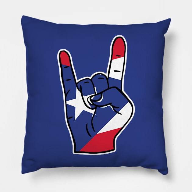 Rock On Puerto Rico // Puerto Rican Pride Rock Hand Pillow by Now Boarding