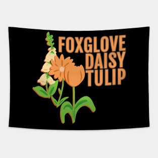 Foxglove Daisy Tulip Tapestry
