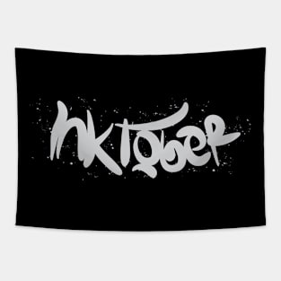 Letter Inktober Splash Tapestry