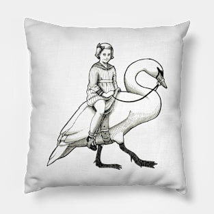 Agatha's Swan Ride Pillow