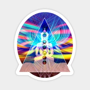 Rainbow Rays 7 Chakra Healing Meditation Magnet