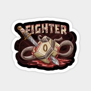 Fighter Funny Dungeons And Dragons DND D20 Lover Magnet