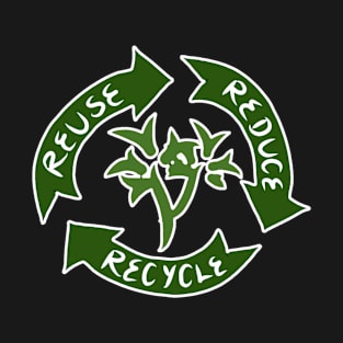 3 arrows symbolizing reuse, reduce, recycle. T-Shirt