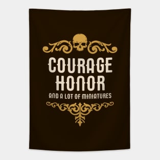 Courage Honor and A Lot of Miniatures Funny Wargaming Tapestry