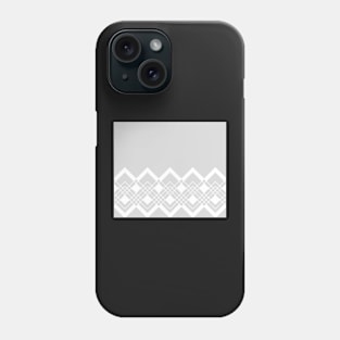 Abstract geometric pattern - gray and white. Phone Case