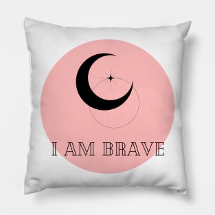 Affirmation Collection - I Am Brave (Rose) Pillow