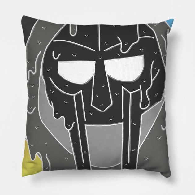 MF Doom duality Pillow by BarnabisJones