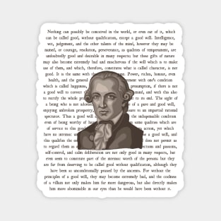 Emmanuel Kant Portrait and Quote Magnet