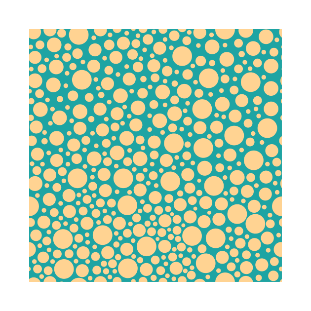 blue and beige Bubbles pattern by opooqodesign