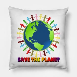 save the planet Pillow