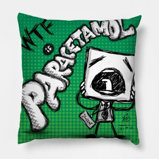 WTF is Paracetamol - Pharmacy Humor Art Pillow