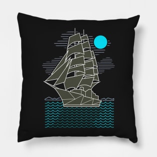 Vector Ghost Ship Pillow