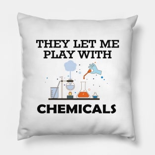 Chemist - They let me play with chemicals Pillow