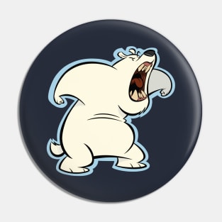 Polar Bear Roar Pin