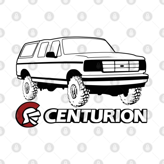 Ford Bronco Centurion w/tires, Black Print by The OBS Apparel