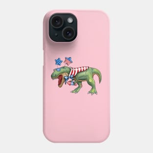 4th of July dinosaur Phone Case