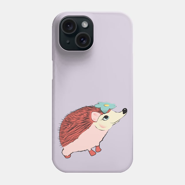 Hedgehog girl, gift on Saint Valentine's Day (14 February) Phone Case by PolinaPo