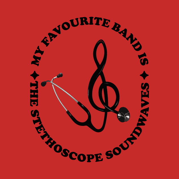 The Stethoscope soundwaves  - Nurse Music Lovers by Inkonic lines