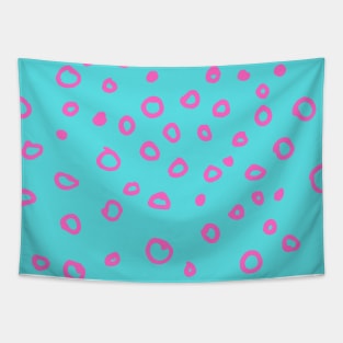 Abstract boho pink bubble pattern Tapestry
