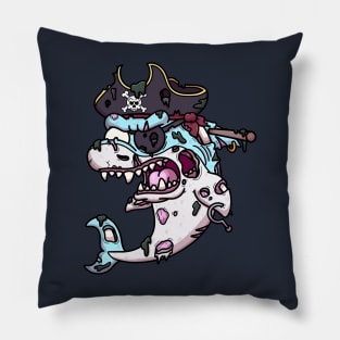 Zombie Pirate Shark Pillow