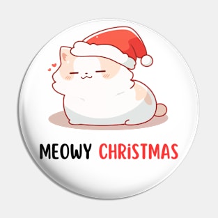 Santa Cat Meowy Christmas Pin