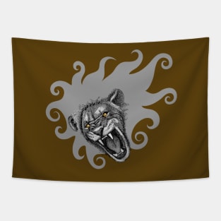 Curl hair lion Tapestry