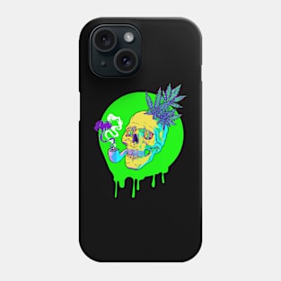 Awesome Trippy Chronic Skull Pineapple Phone Case