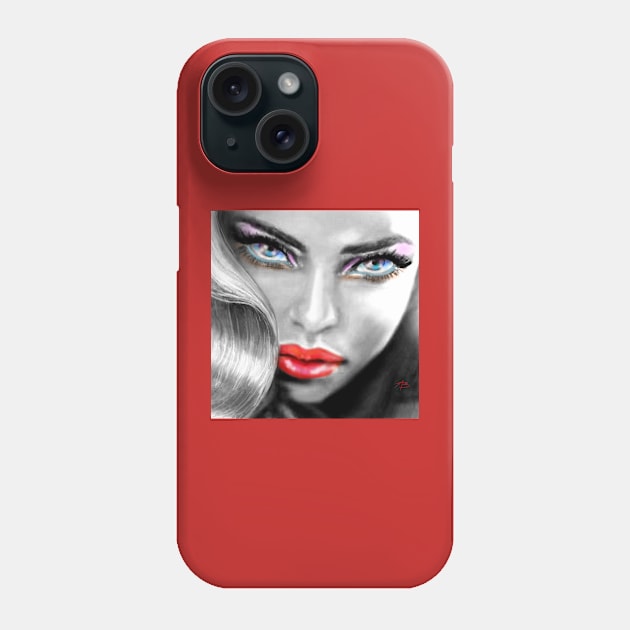 Blue Eyes Sensual sw Phone Case by Angie Braun