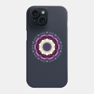 Purple Hellebore Flower Mandala #1 Phone Case