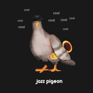 Jazz Pigeon (dark backgrounds) T-Shirt