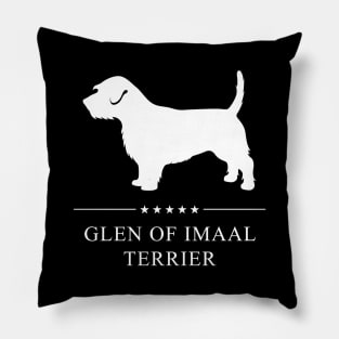 Glen of Imaal Terrier Dog White Silhouette Pillow