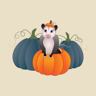 Awesome Possum In A Pumpkin T-Shirt