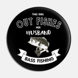 Women Who Bass Fish Pin