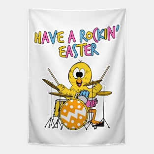 Easter Chick Drummer, Have A Rockin' Easter Tapestry