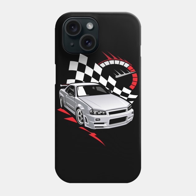 RACE Car Tshirt Phone Case by Drees&Done