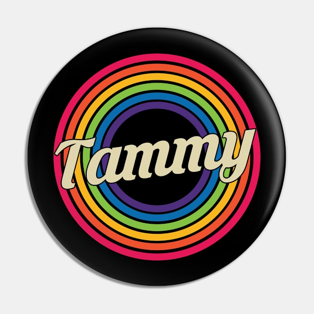 Tammy - Retro Rainbow Style Pin by MaydenArt