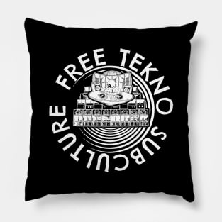 Free Tekno Alien Ufo DJ Subculture Pillow