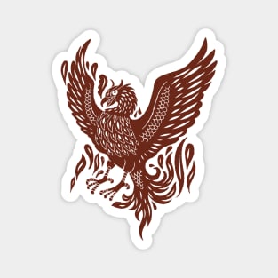 Phoenix bird in flames Magnet