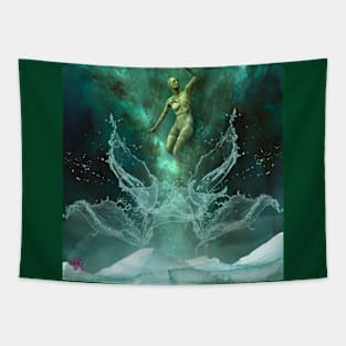 Android in the water Tapestry