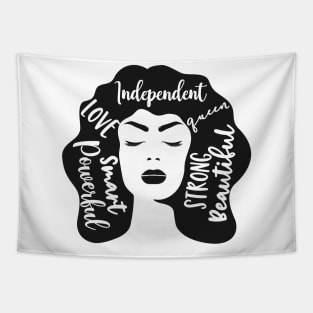 Smart Strong Powerful Beautiful Independent Black Queen Tapestry