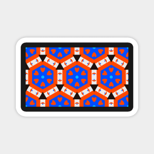 bright colorful geometric pattern Magnet