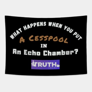 POLITICAL FUNNY MEME T-SHIRT TRUTH CESSPOOL ECHO SOCIAL MEDIA Tapestry