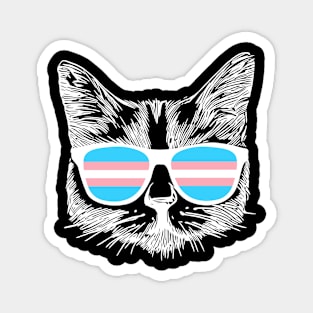 Transgender Pride Flag Cat Transgender Awareness Gift Magnet