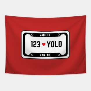 123 YOLO license Tapestry